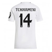 Camisa de Futebol Real Madrid Aurelien Tchouameni #14 Equipamento Principal Mulheres 2024-25 Manga Curta